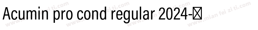 Acumin pro cond regular 2024字体转换